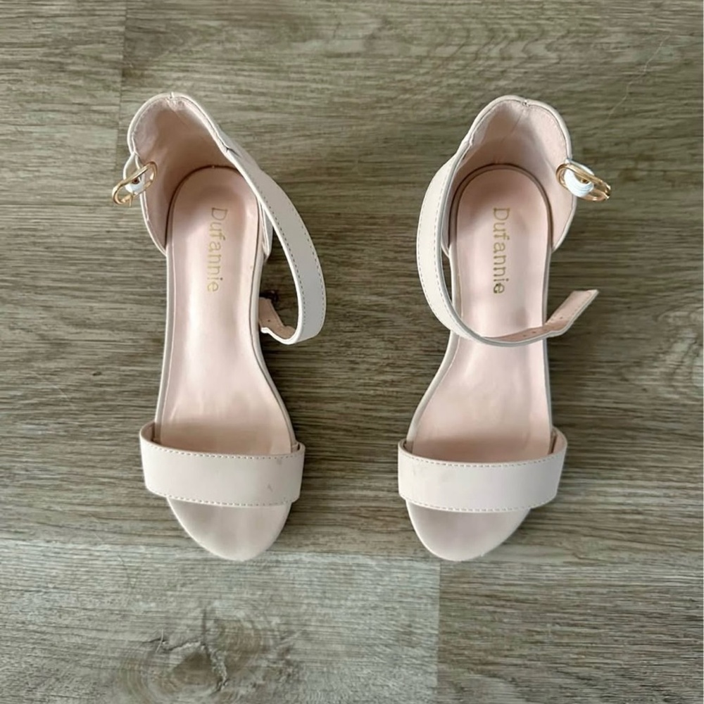 Kids formal dress Cream heels